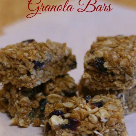 No Bake Chewy granola bars are the perfect snack to have around the house. They also freeze really well so you can make a bunch at a time.